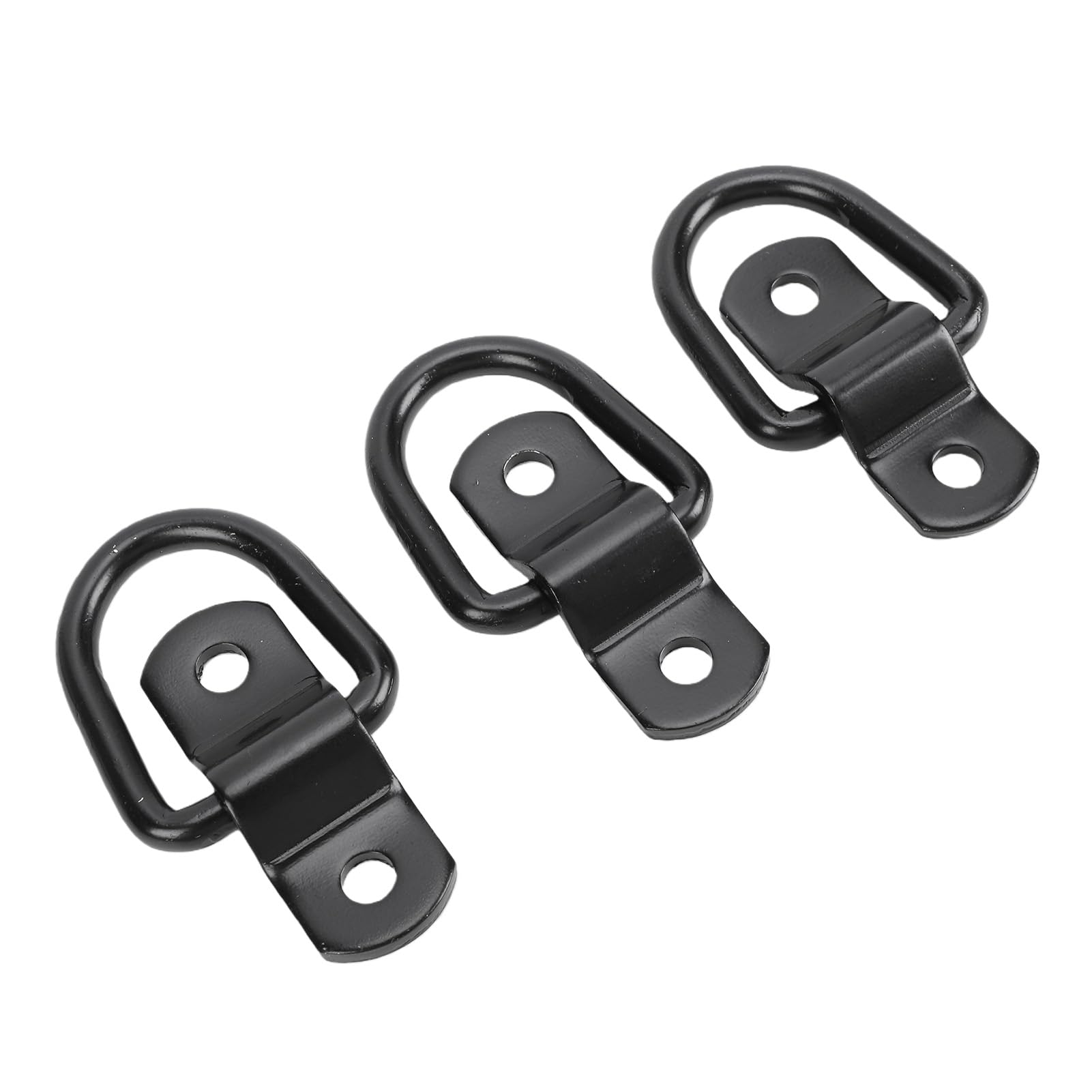 Anillos en D Anclajes de amarre Ganchos Servicio pesado 2400 libras Soporte de carga 1/4 pulg. Ancla de remolque Anillos de amarre para camionetas, barcos, motocicletas, negro