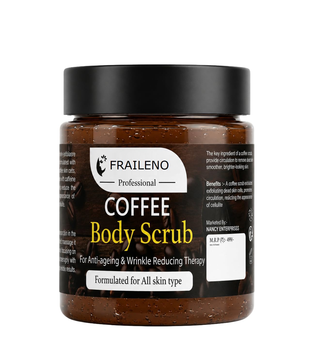 Coffee Body Scrub for Soft Radiant and Fresh Feeling Skin After Every Use | Anti-Ageing Therapy, Wrinkle Reducing, Exfoliates Dead Cells, Reduces Cellulite, Caffeine Infused-image-44