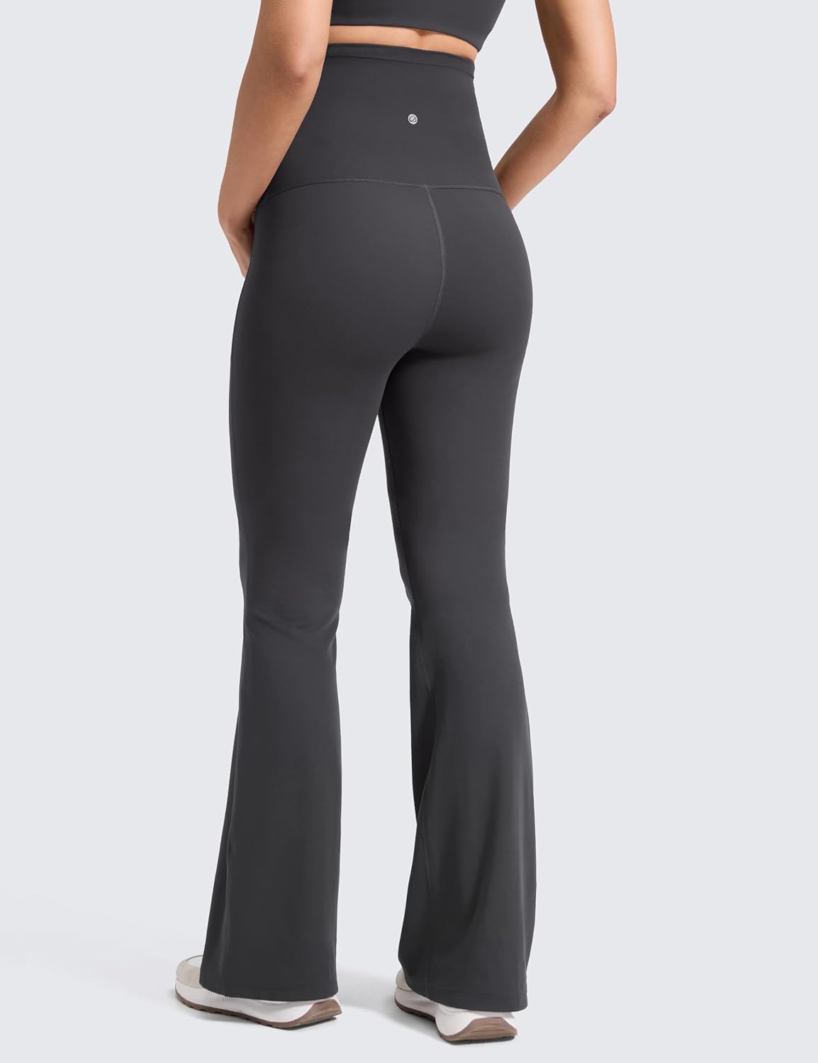 CRZ YOGA Butterluxe Maternity Flare Leggings Pockets 33'' - Workout Yoga Bootcut Pregnancy Womens Pants Over The Belly
