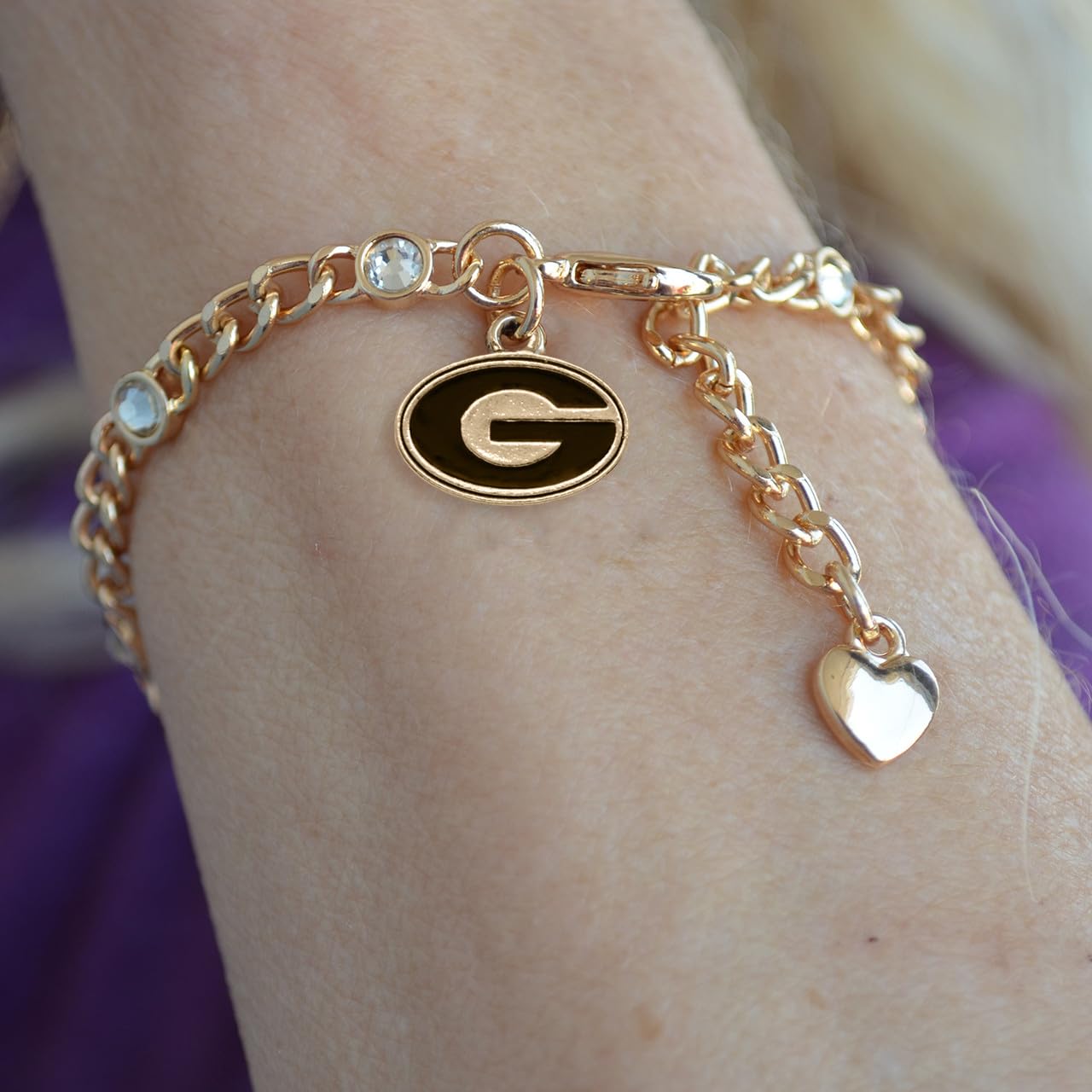 Georgia Bulldogs Gold Lydia Bracelet Jewelry Gift Licensed UGA