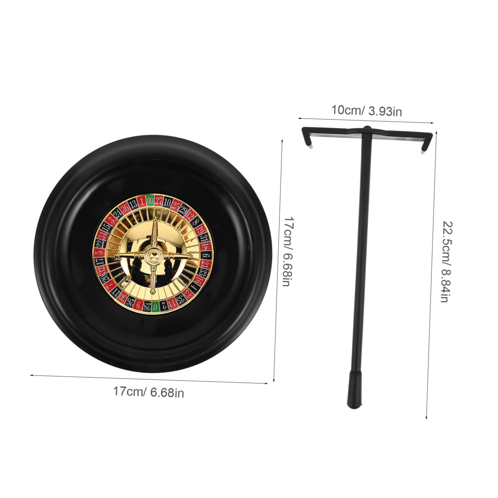 STOBAZA Inch Prize Wheel Game Carnival Style Shot Roulette Portable for Parties Ktv and Home Entertainment