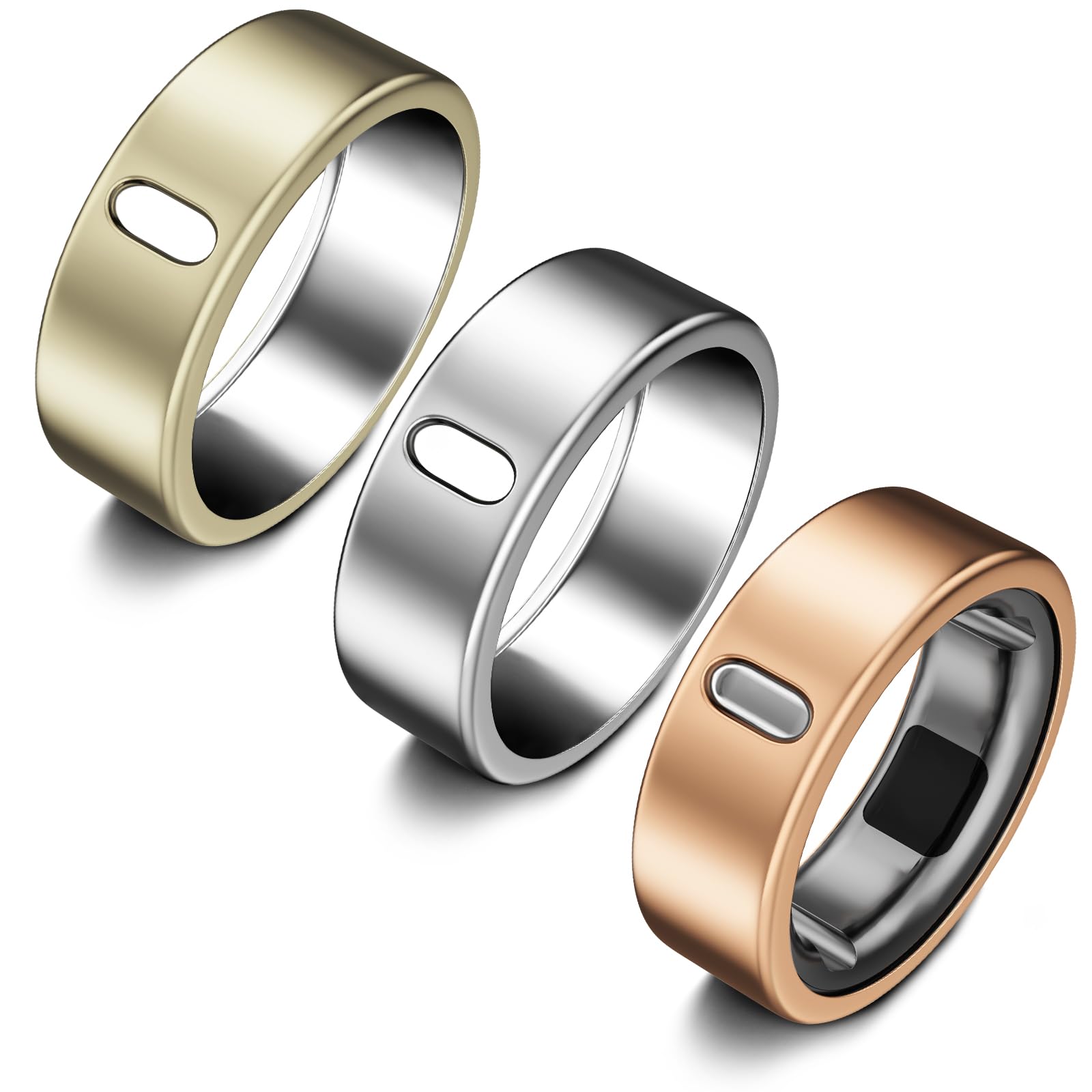 ZOOROO Oura Ring Case Size 6 (Silver+Rose+Champagne) | Protects Gen 3/4 Smart Ring - main product image