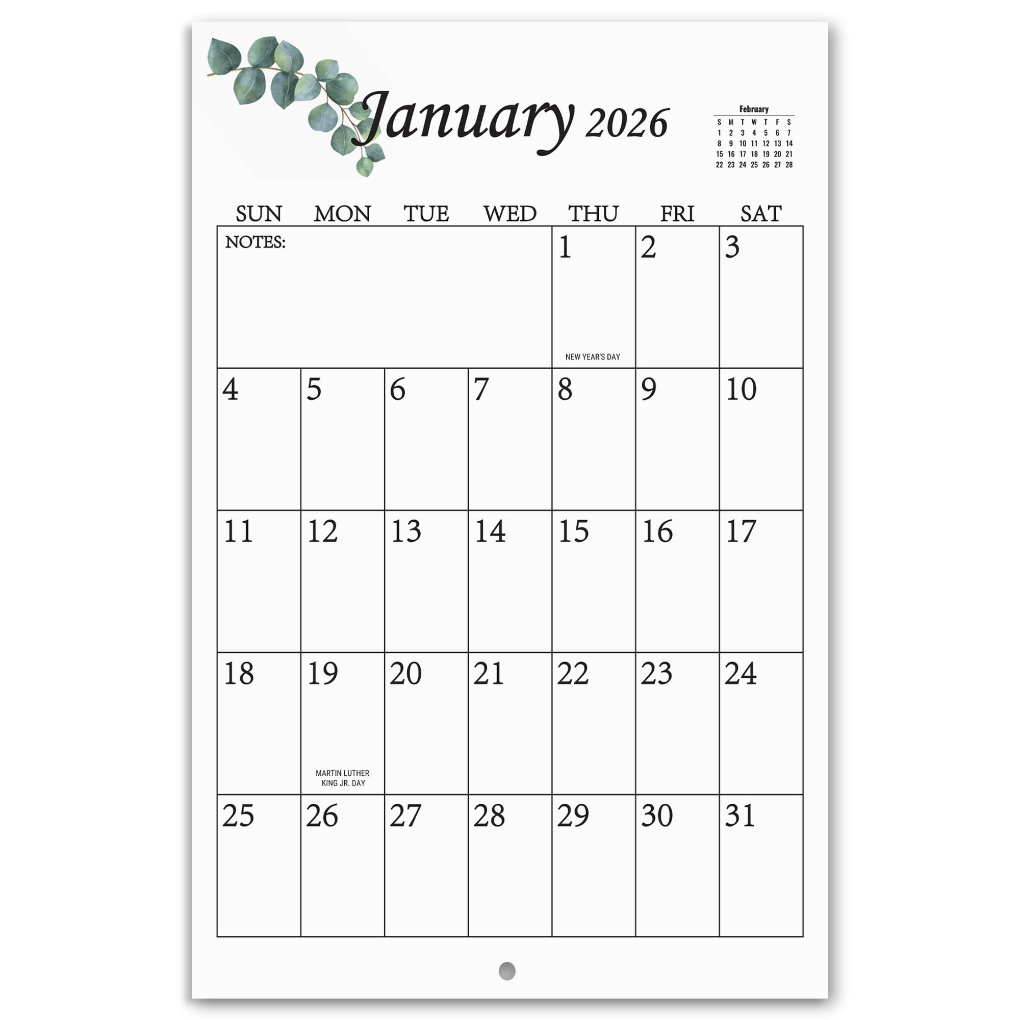 Telihao Jumbo Wall Calendar