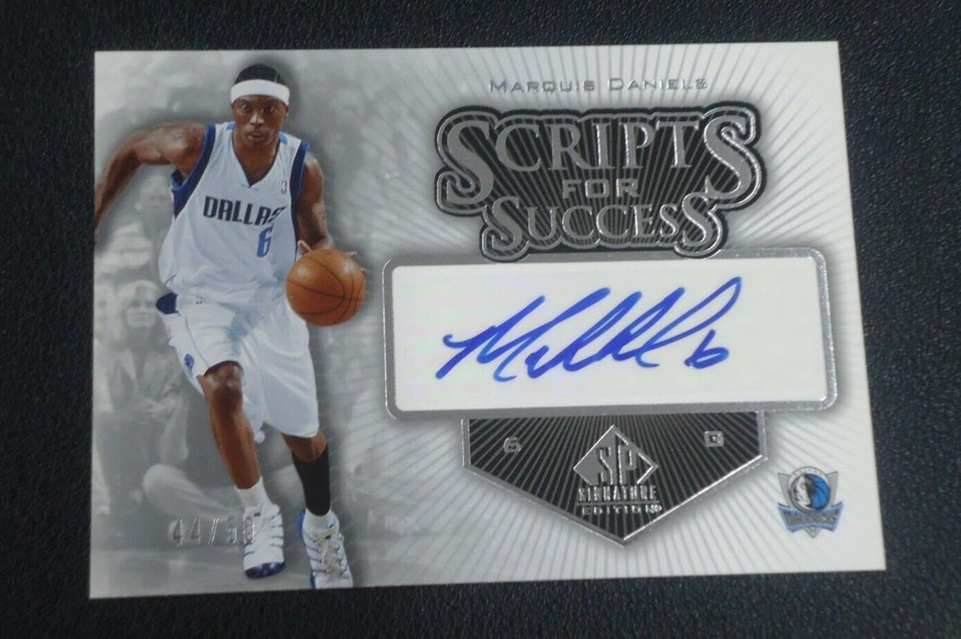 Marquis Daniels 2005-06 SP SCRIPTS FOR SUCCESS #D 44/50 Card #SS-MD Mavricks - Unsigned Basketball Cards