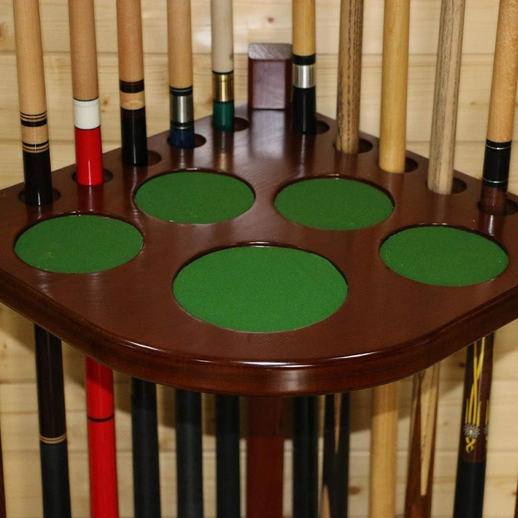 Pool Racks,Solid Wood Retro, Floor Standing Billiard Holder, Ball Room for Company Use 10 Holes / 40Cm X 80Cm