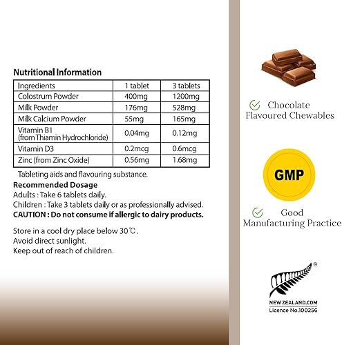 Miniatura 5 de Paquete de 3 sabores de calostro alimentado con pasto (calostro de Nueva Zelanda 1500 + Choco de calostro + calostro dorado)