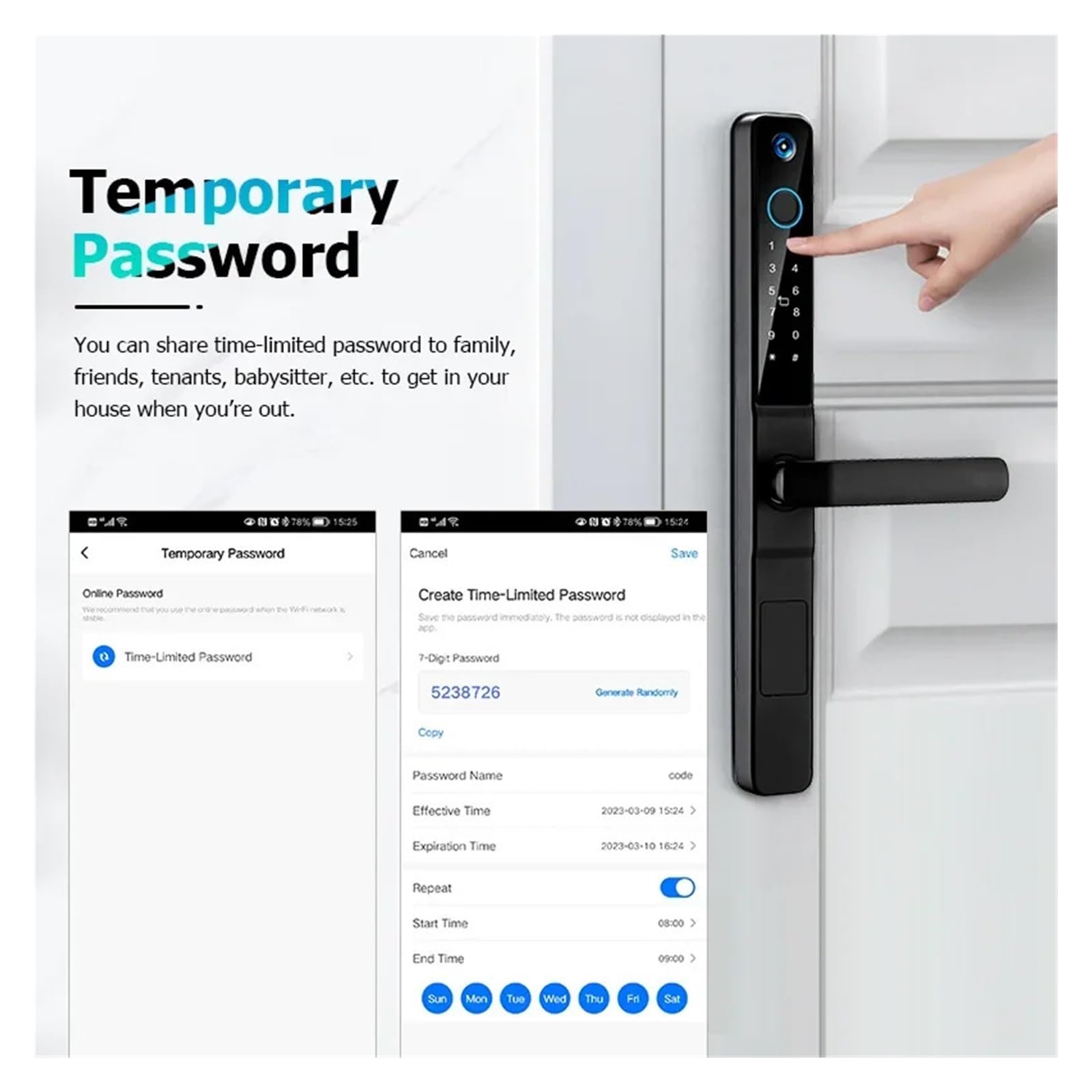 Tuya WiFi Wodoodporny Wizjer Zewnętrzny Aluminiowy Zamek Do Drzwi Przesuwnych Odcisk Palca Hasło Aplikacji Karta RFID Keyless Inteligentny Wysoki Poziom BezpieczeńStwa