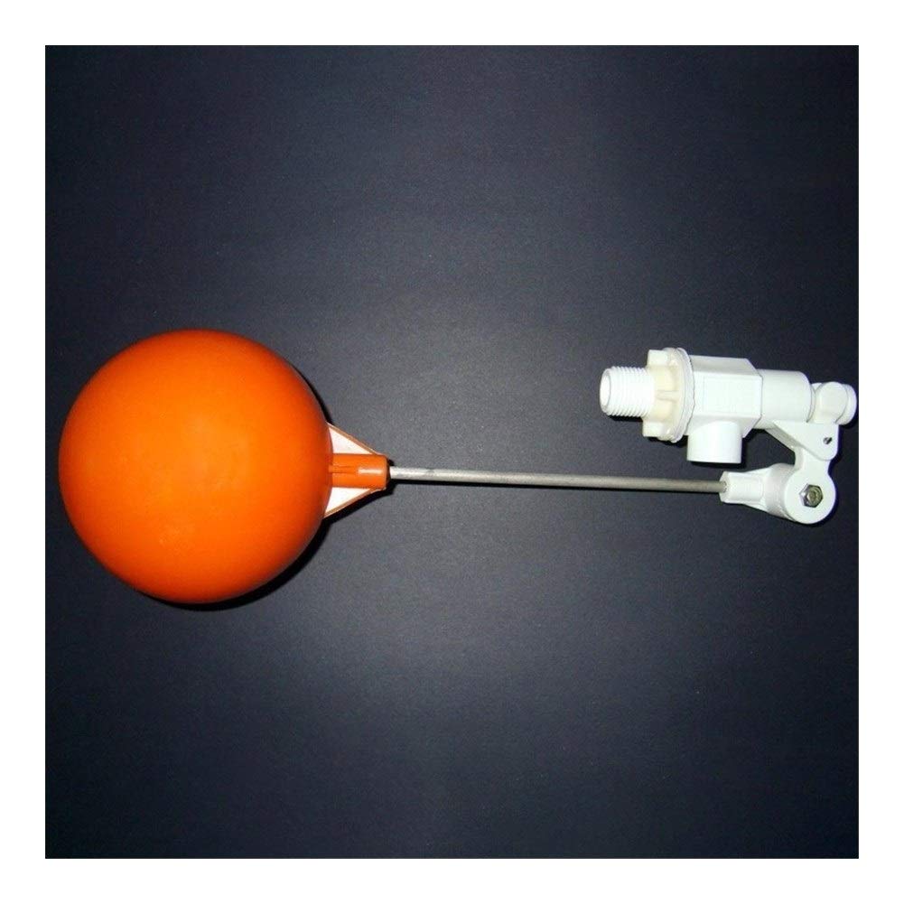 DOLUNTO Válvula de Esfera Flotante Horizontal Vertical de Doble válvula de Flotador del Tanque de Agua fría Caliente vástago de Control de Flujo Cisterna PC 1 Specification : 1 Inch (White)