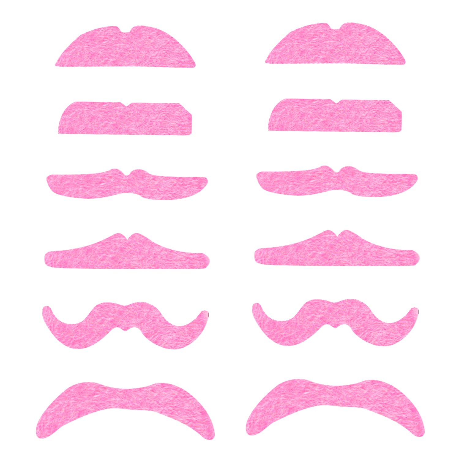AOVNA Pink Fluffy Self-Adhesive Fake Moustache Novelty Mustaches Fake Beard for Halloween Party Favors Cosplay