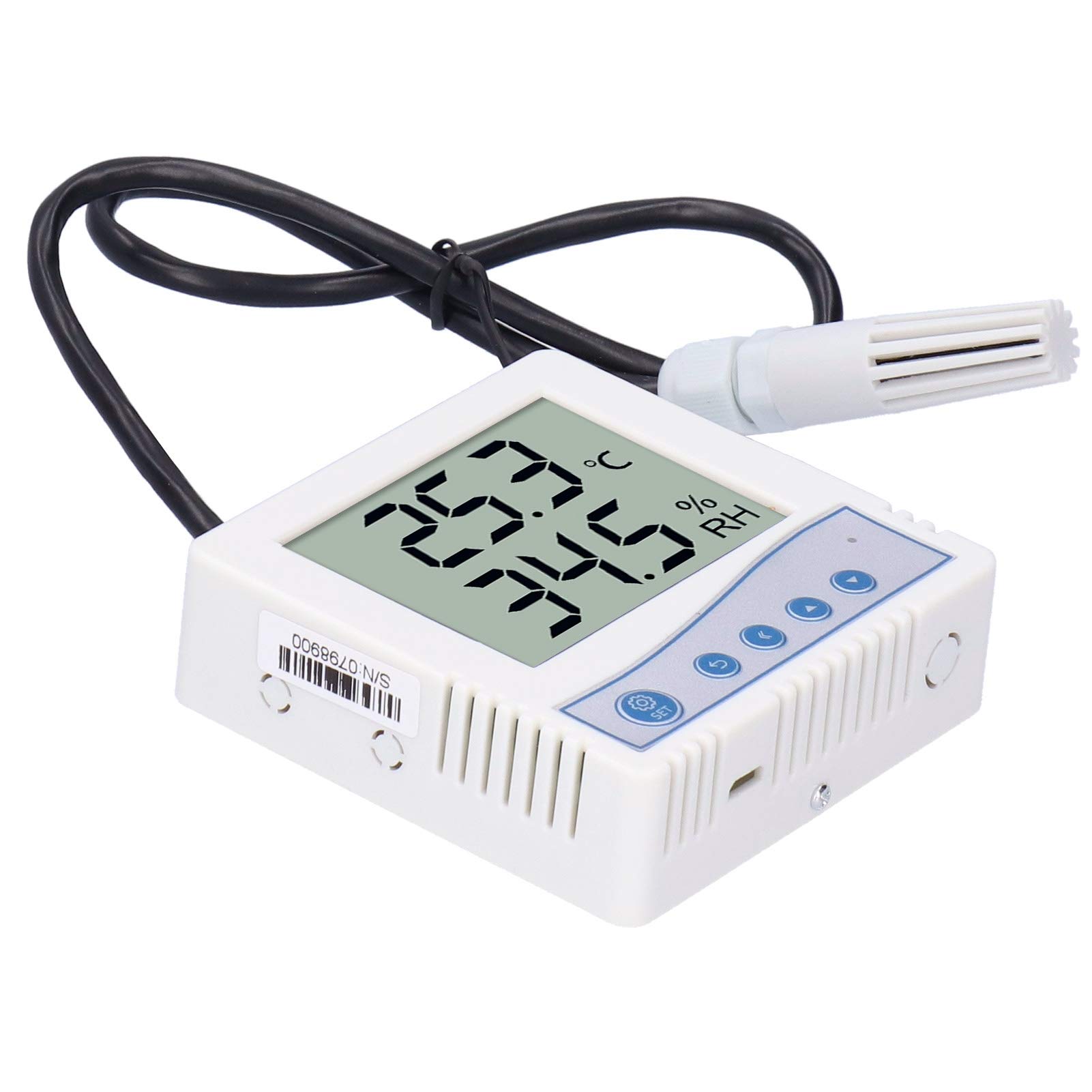ViaGasaFamido Temperatur-Feuchtigkeitssender mit LCD Hörbarer Alarm
