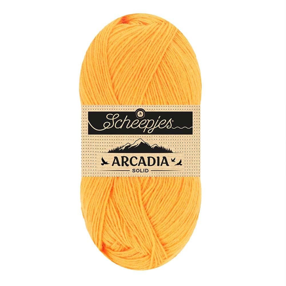 Scheepjes Arcadia Solid 100g - 823 Desert, Orange Knitting and Crochet Yarn