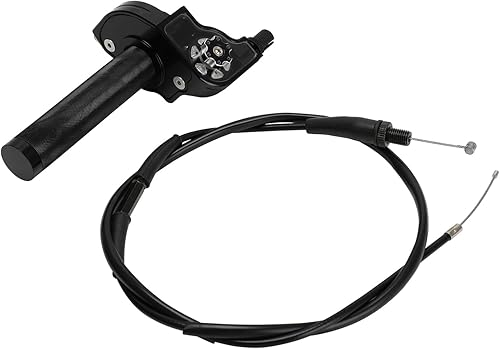 Miniatura 4 de JFG RACING Conjunto de Acelerador de Motocicleta, Empuñaduras de Acelerador Giratorio de 78" 22mm con Eje Rotativo, Cable de Acelerador CNC