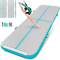 Vista 14 de Gymnastics Air Mat 8.2ft/10ft/13ft/16ft Inflatable Air Tumble Track Mat 4" Thick Tumbling Mat With Pump/No Pump for Training Tumble Yoga