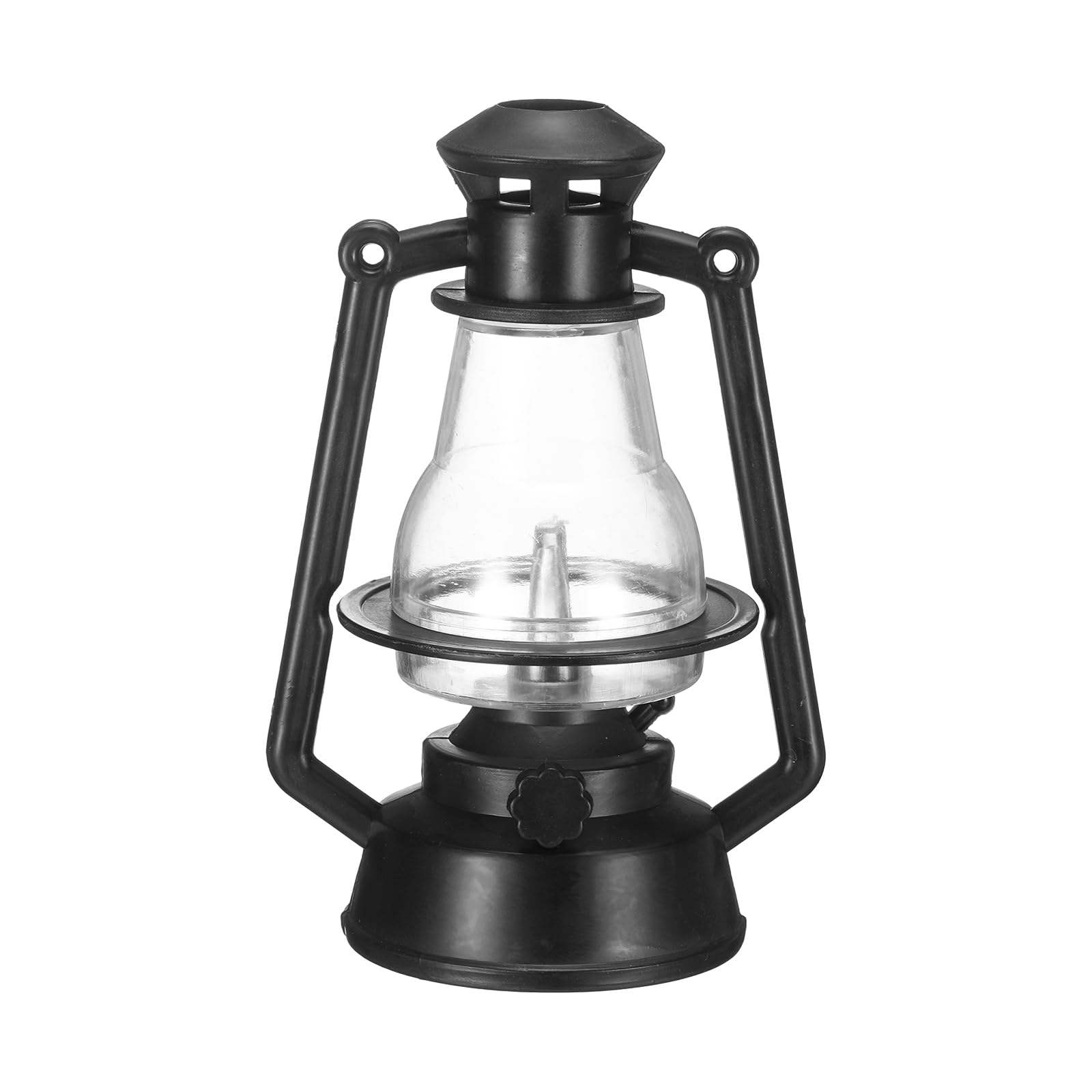 CoCud Dollhouse Miniature Lantern, 5.12" Height, Plastic Mini Vintage Hanging Kerosene Lamp Black