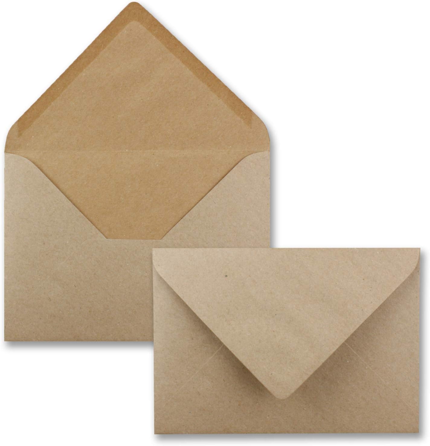 Envelopes, Recycled - natural brown colour, DIN B6 125 x 176 mm, quantity discount // with a small gift. 50 Umschläge grey