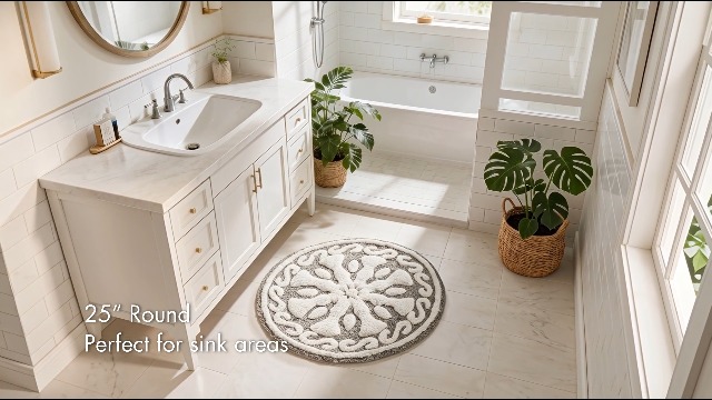Amazon.com: Madison Park Casablanca 100% Cotton Tufted Bathroom
