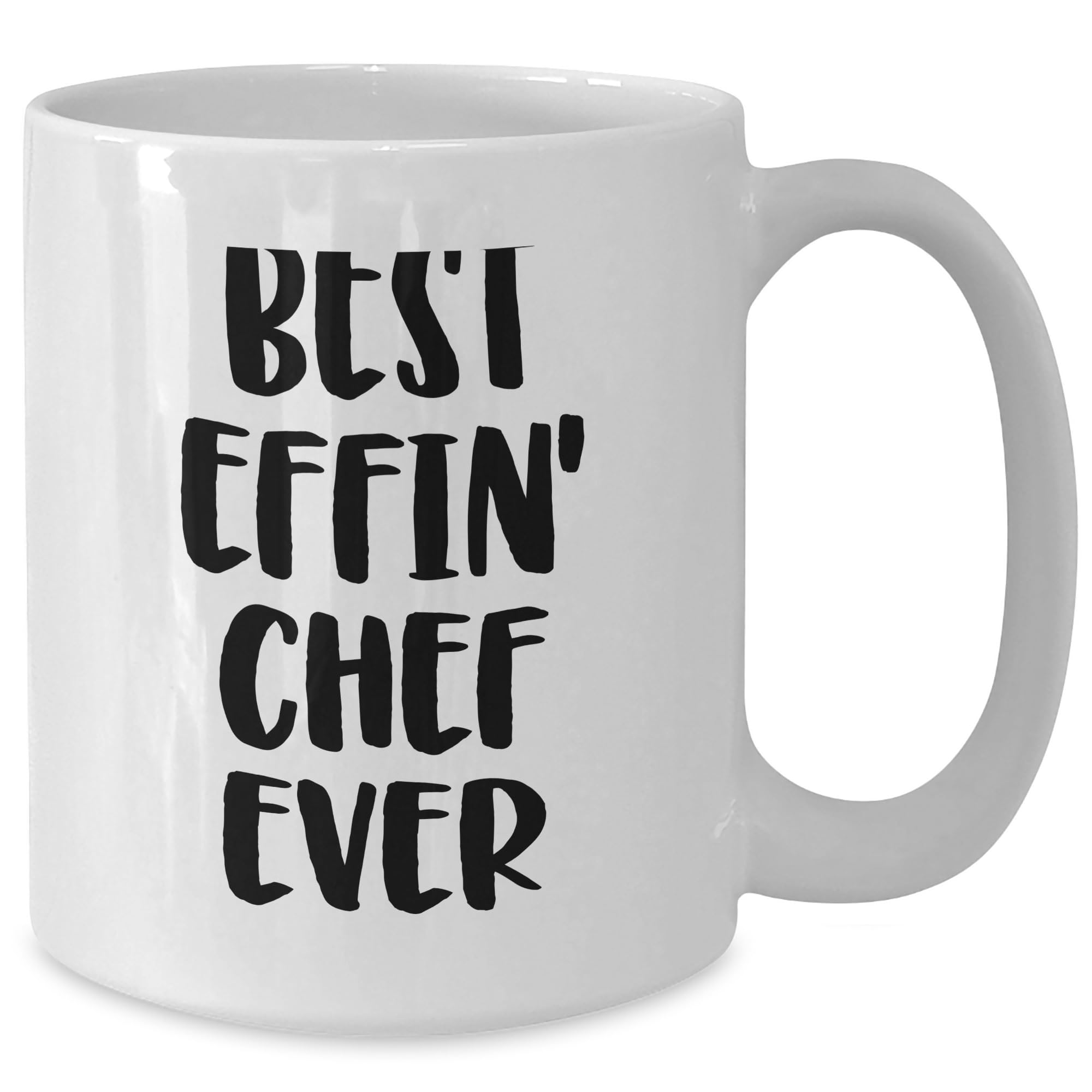 Funny Chef Gifts for Men from Best Effin' Chef Ever, White Coffee Mug for Christmas