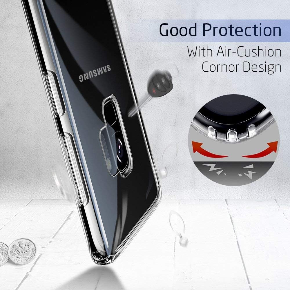 ESR Essential Zero Case Compatible for The Samsung Galaxy S9 Case, Clear Slim Soft TPU Cover Case Compatible for The Samsung Galaxy S9 5.8 inch, Clear(Released in 2018)
