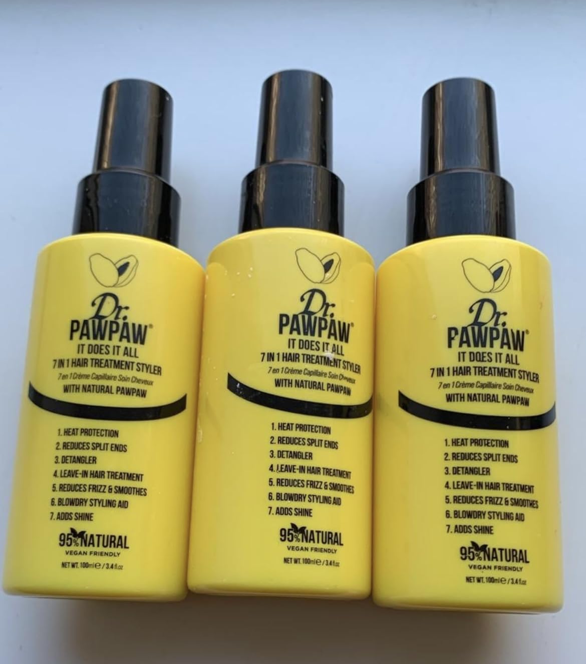 Dr Paw Paw 7-in-1 Hair Treatment, Pack of 3, Clear