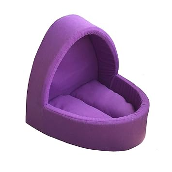 Fluffy's Luxurious Soft Foam Purple Dog/Cat Bed Cave Style(Export Quality)- Medium