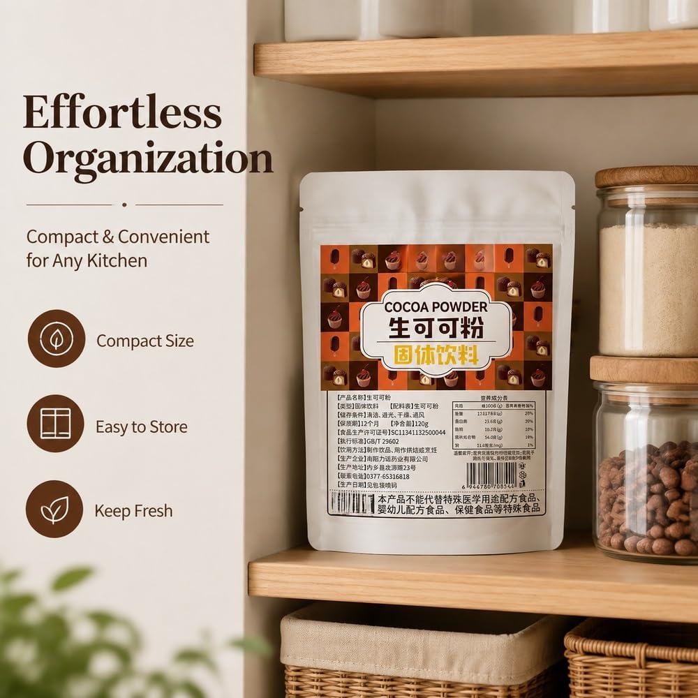 Poudre de cacao 120g for pâtisserie et boissons