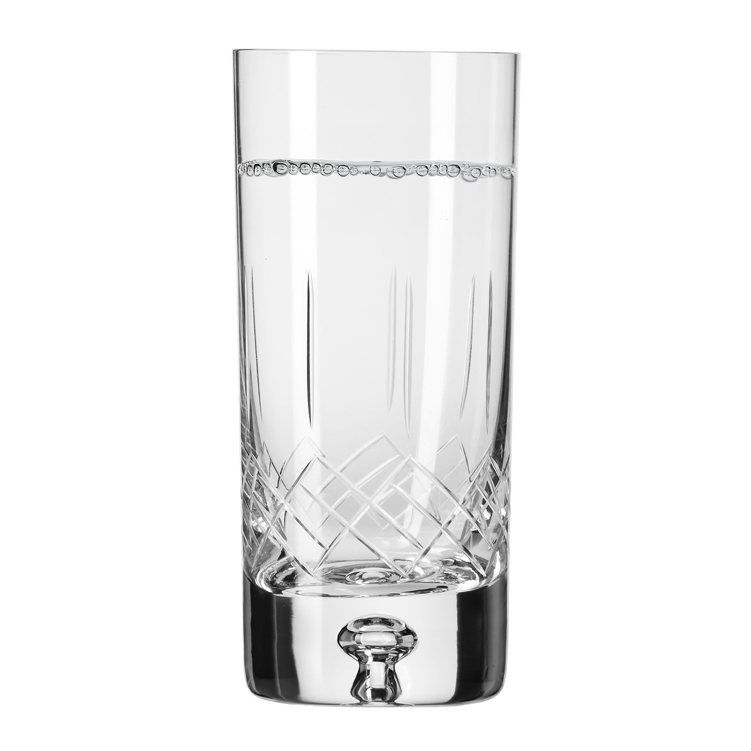 Krosno – Bicchieri per acqua, succhi e drink 300 ml – set da 4 pezzi – Collezione Saga – Vetro di cristallo – Realizzati a mano e incisi – Ideali come regalo