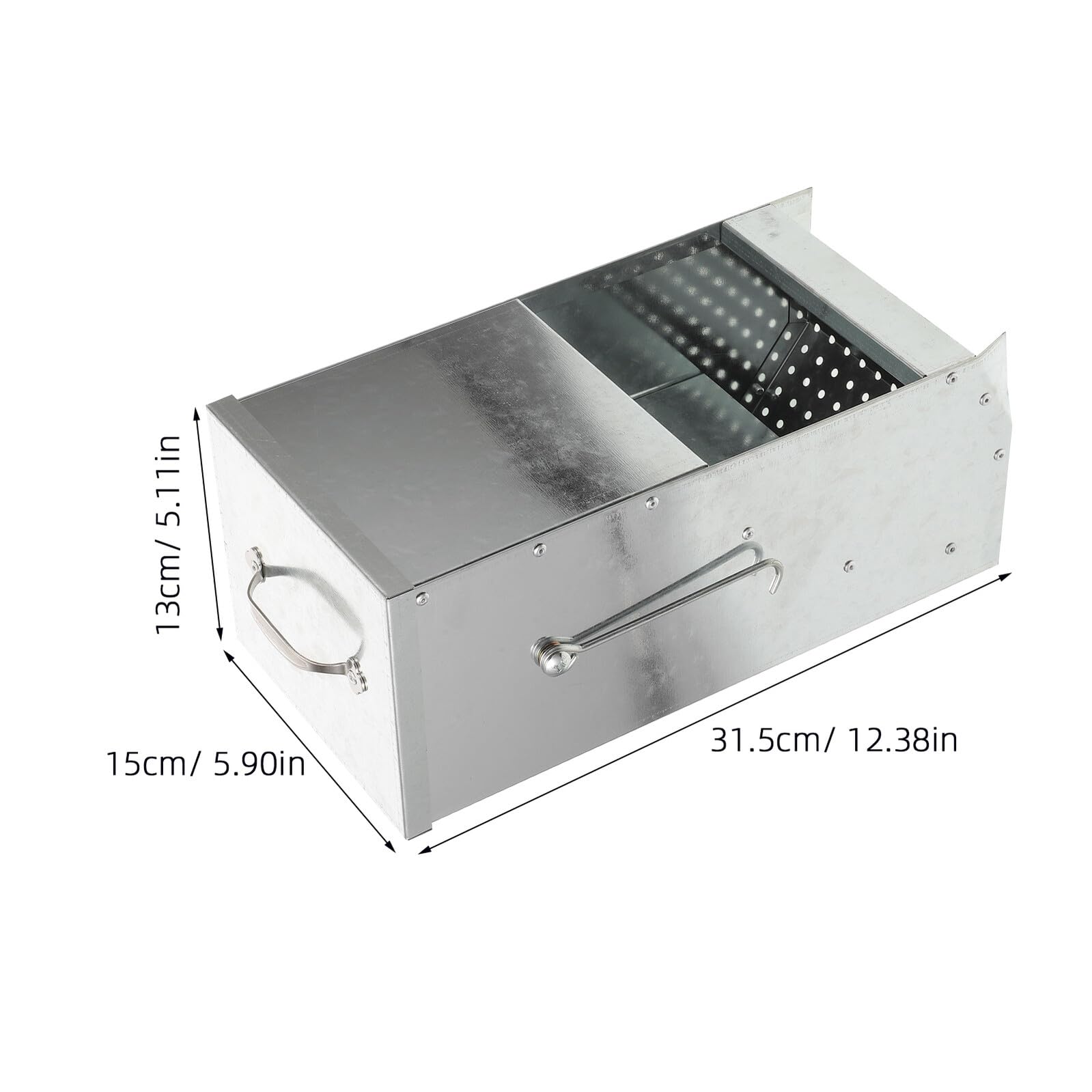 Homoyoyo Metall futterspender für Kleine Tiere mit Magnetischem Deckel und Zwei Haken Platzsparender Futterautomat für Kaninchen Frettchen Meerschweinchen Geeignet für Käfige und