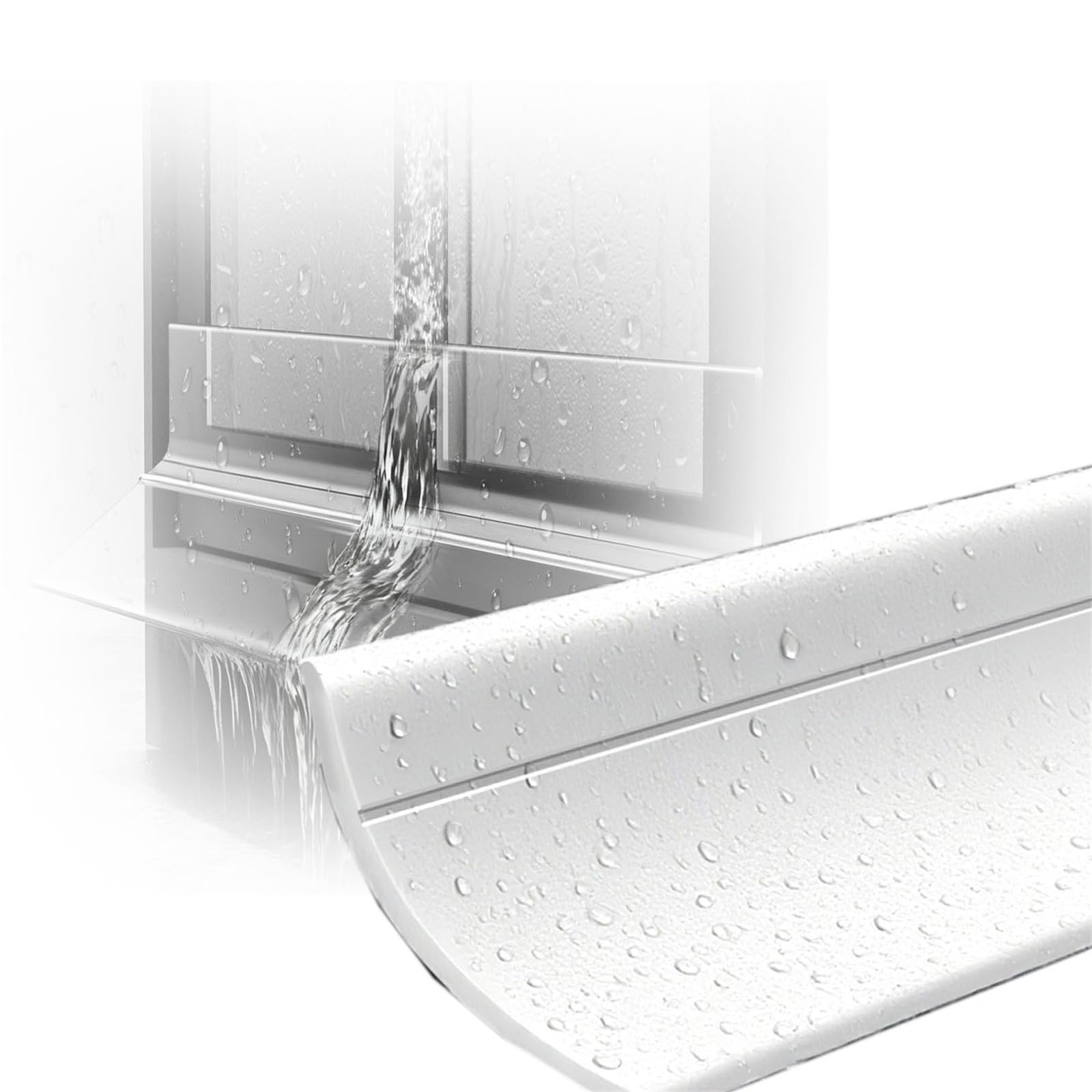 Barra autoadhesiva para ventanas y puertas de 45 mm, pack de 10 unidades impermeables
