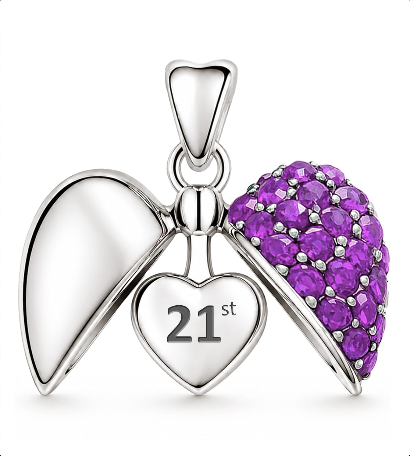Charm 21 cumpleaños de plata de ley 925 compatible con pulsera Pandora para mujer 7