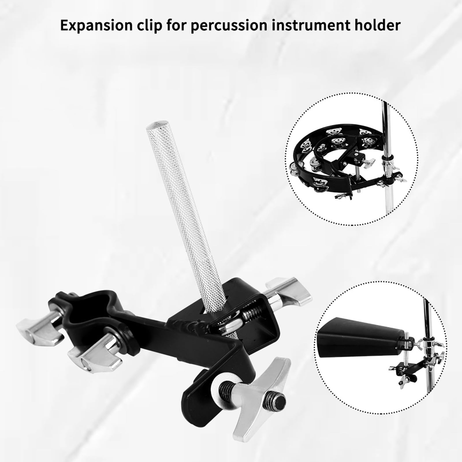 Metall Cowbell Drum Clamp Verstellbares Cowbell Halterungsklemme Percussion Instrument Accessoires Dauerhaft