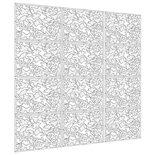 languan 12pcs Mariposa Flor y Pájaro Plástico para colgar cortina de pantalla habitación separador partición