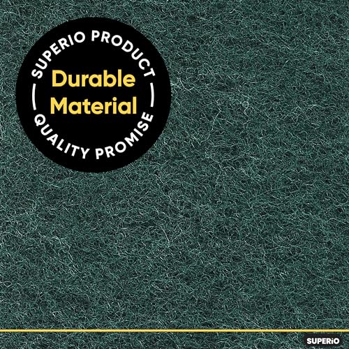 Image of Scouring Pad Non-Scratching Scrubber Non-Scratch Cleaning Scrub Pads Heavy Duty Scouring Pad Reusable Kitchen Scrubbing Pad Pack of 30 Green, by Superio