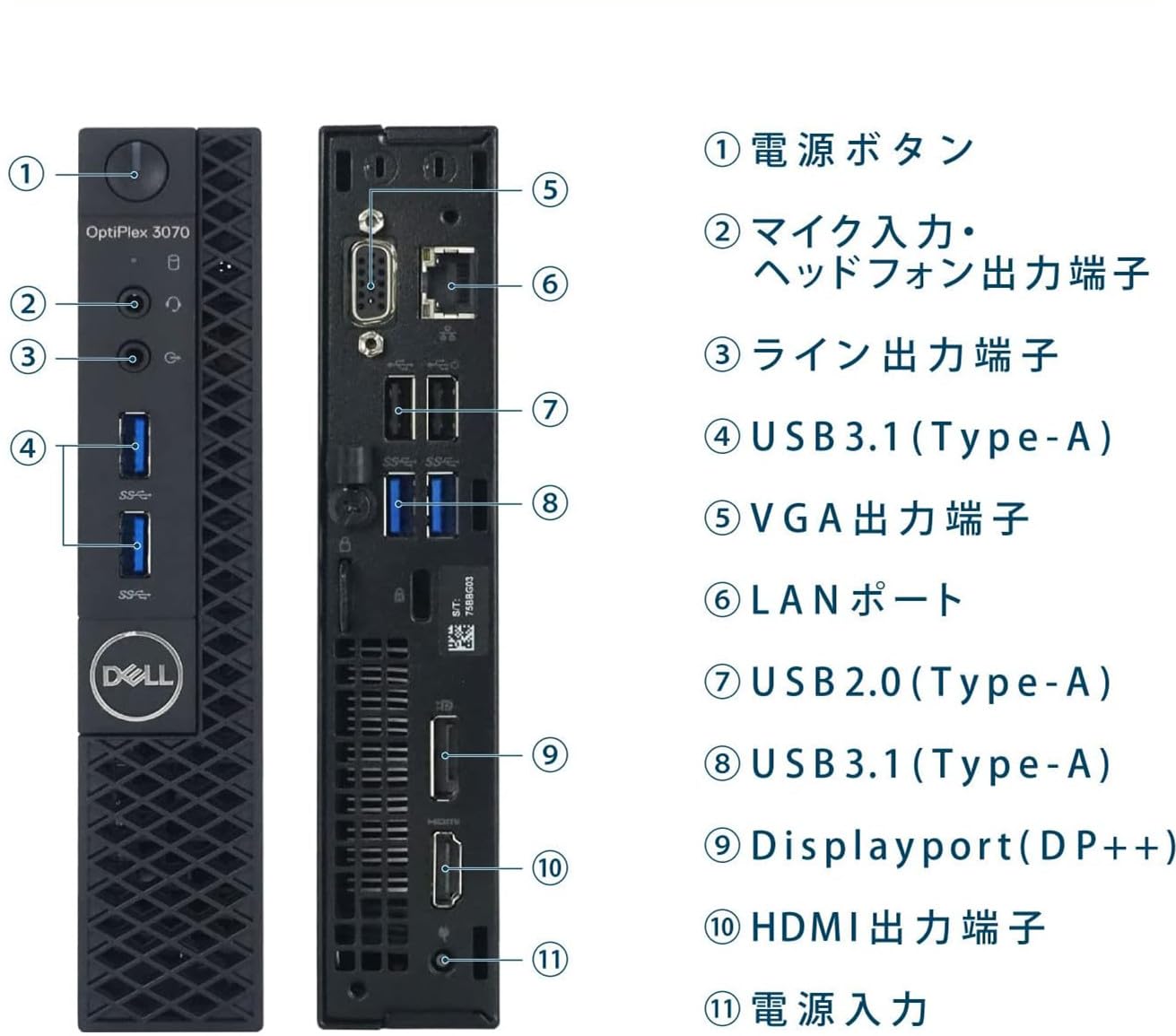 Amazon.co.jp: 【整備済み品】デル Dell Optiplex 3070 超ミニPC 第9