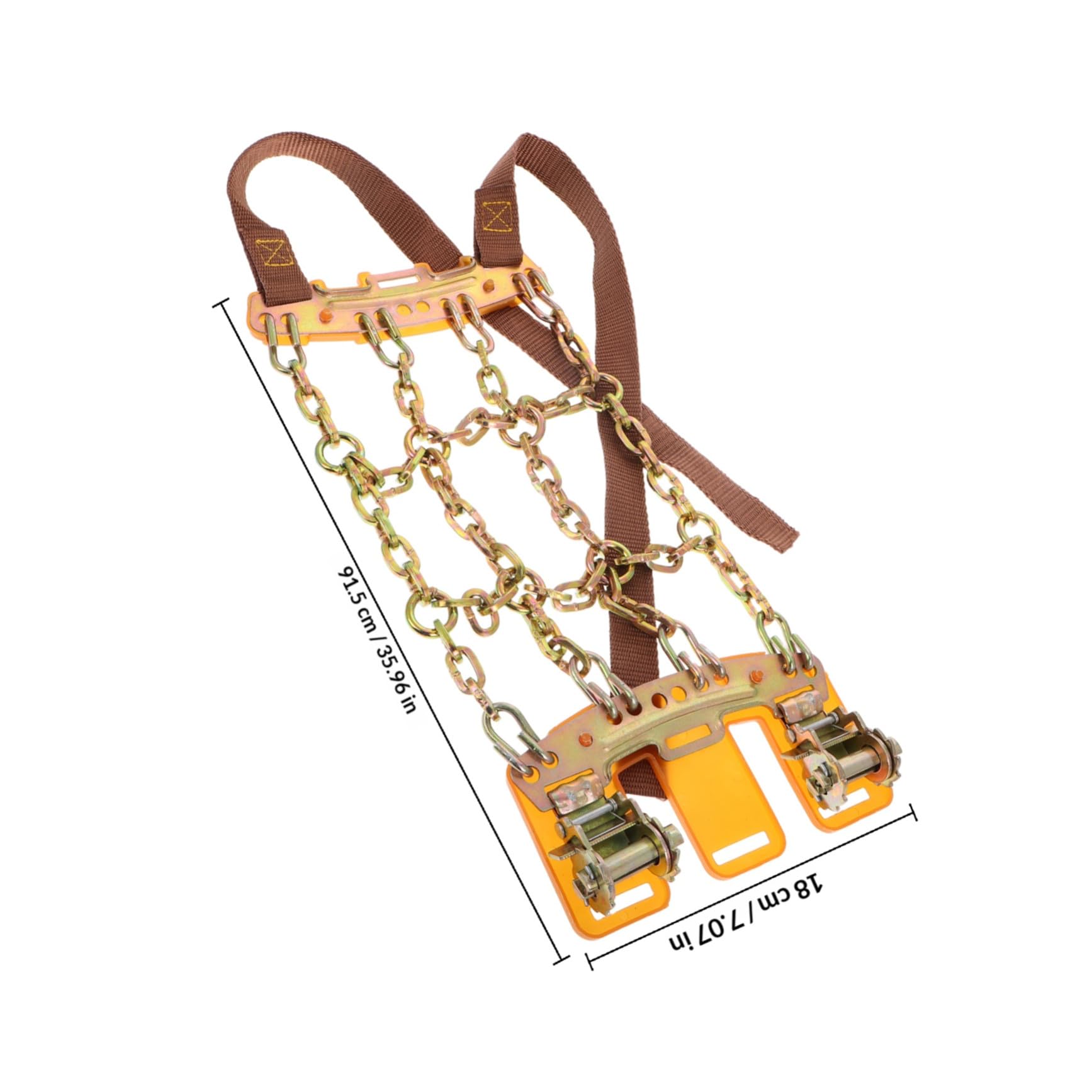 HANABASS Cadenas y Coche Neumáticos Ajustables para Nieve Diseño Ninesquare de Acero Dorado, Protección de Emergencia Suv para Viajes al Aire Libre en Nieve y Barro