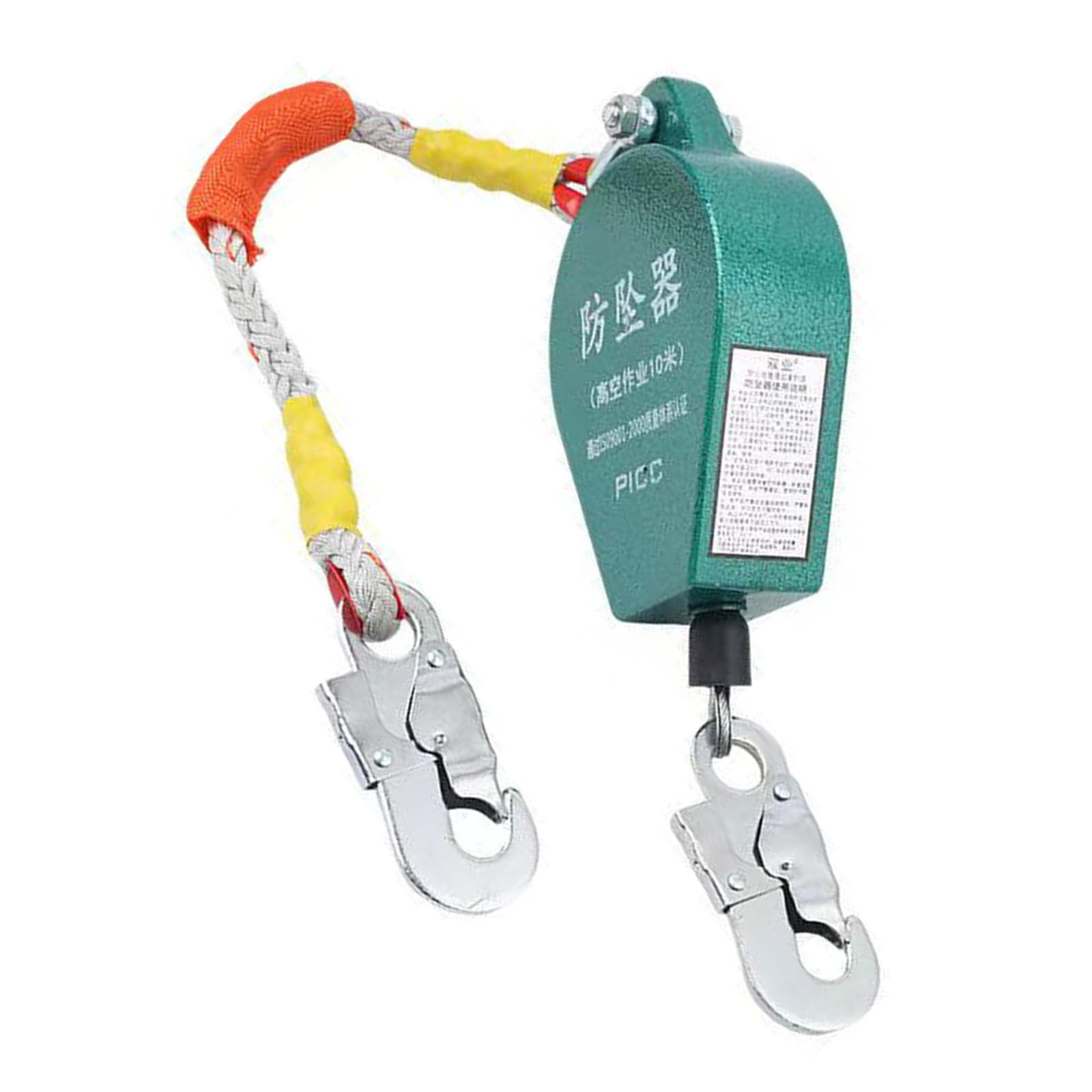 Kangnice Fall Protections Device 10M Working Height 800Lbs Capacity Industrial Hook With Shock Dampening Selves Retracting Lifelines
