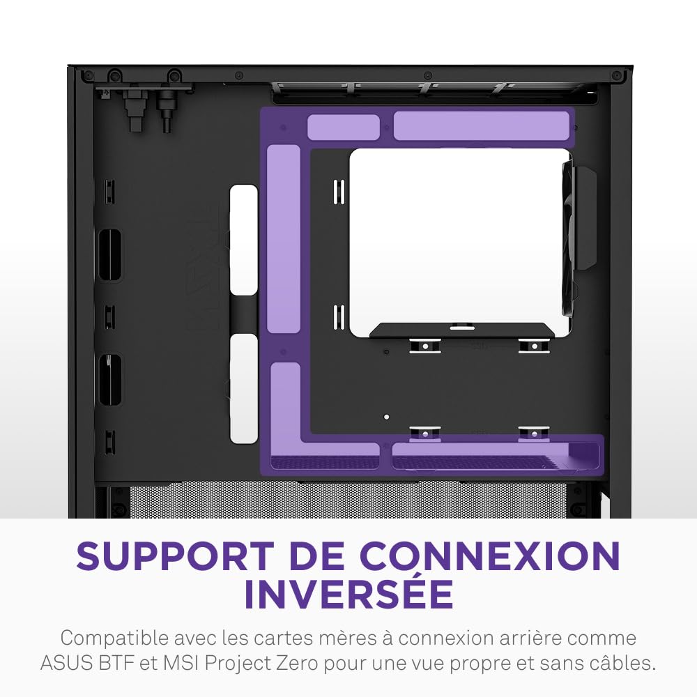NZXT H3 Flow – Boîtier PC Gaming Micro-ATX – Flux d’air optimisé – 1 Ventilateur 120 mm Inclus – GPU Taille Standard – Rad. 280 mm Avant, 240 mm Dessus – Carte mère Back-Connect – Noir