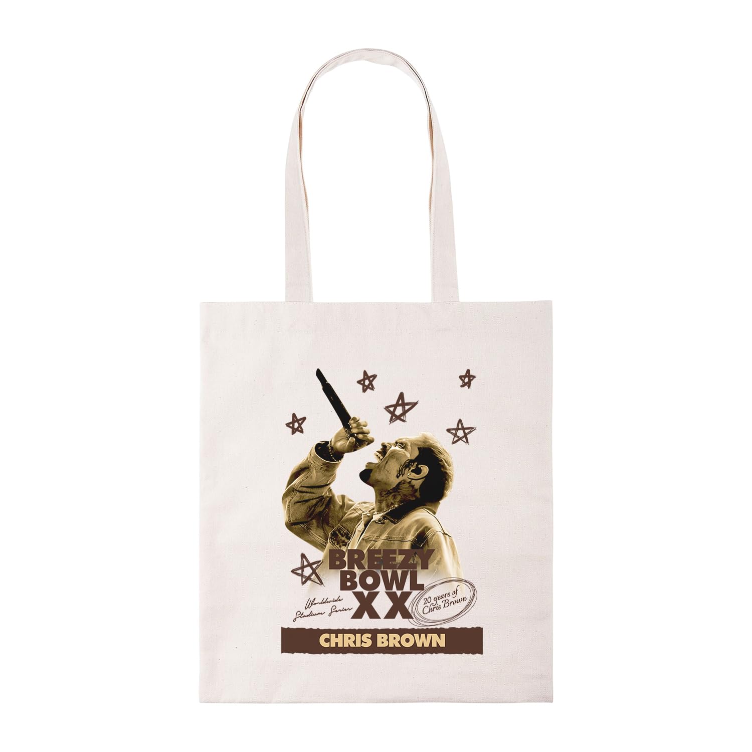 New Spirit Original Breezy bowl cool fun chris brown tote bag cotton shopper shopping bag reusable bags