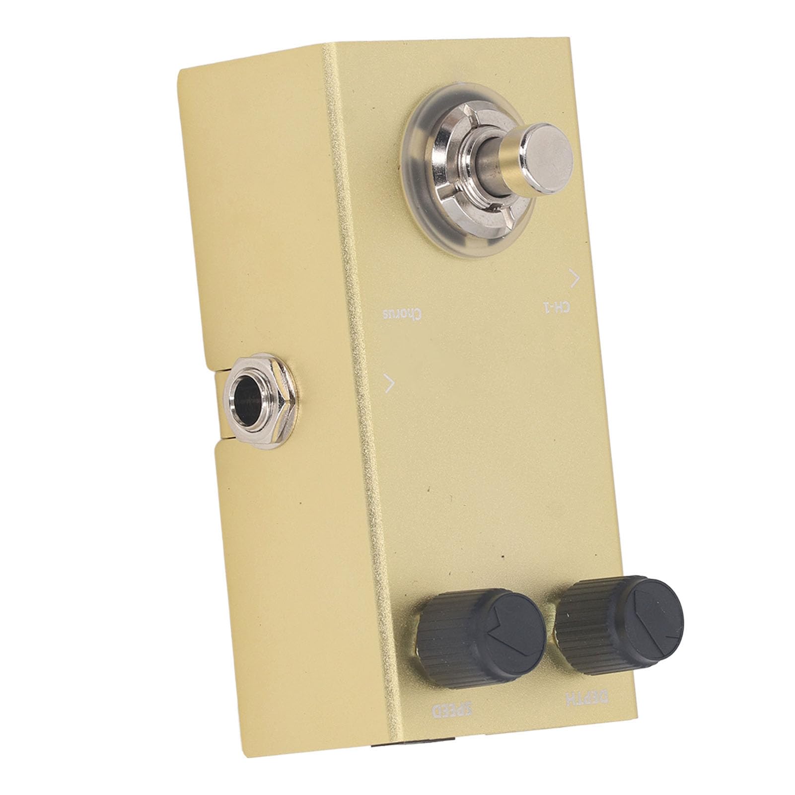 Chorus-Pedal mit Geschwindigkeits- und Tiefenausgangsknöpfen. Voreingestelltes Gitarreneffektpedal mit 6,35-mm-Schnittstelle