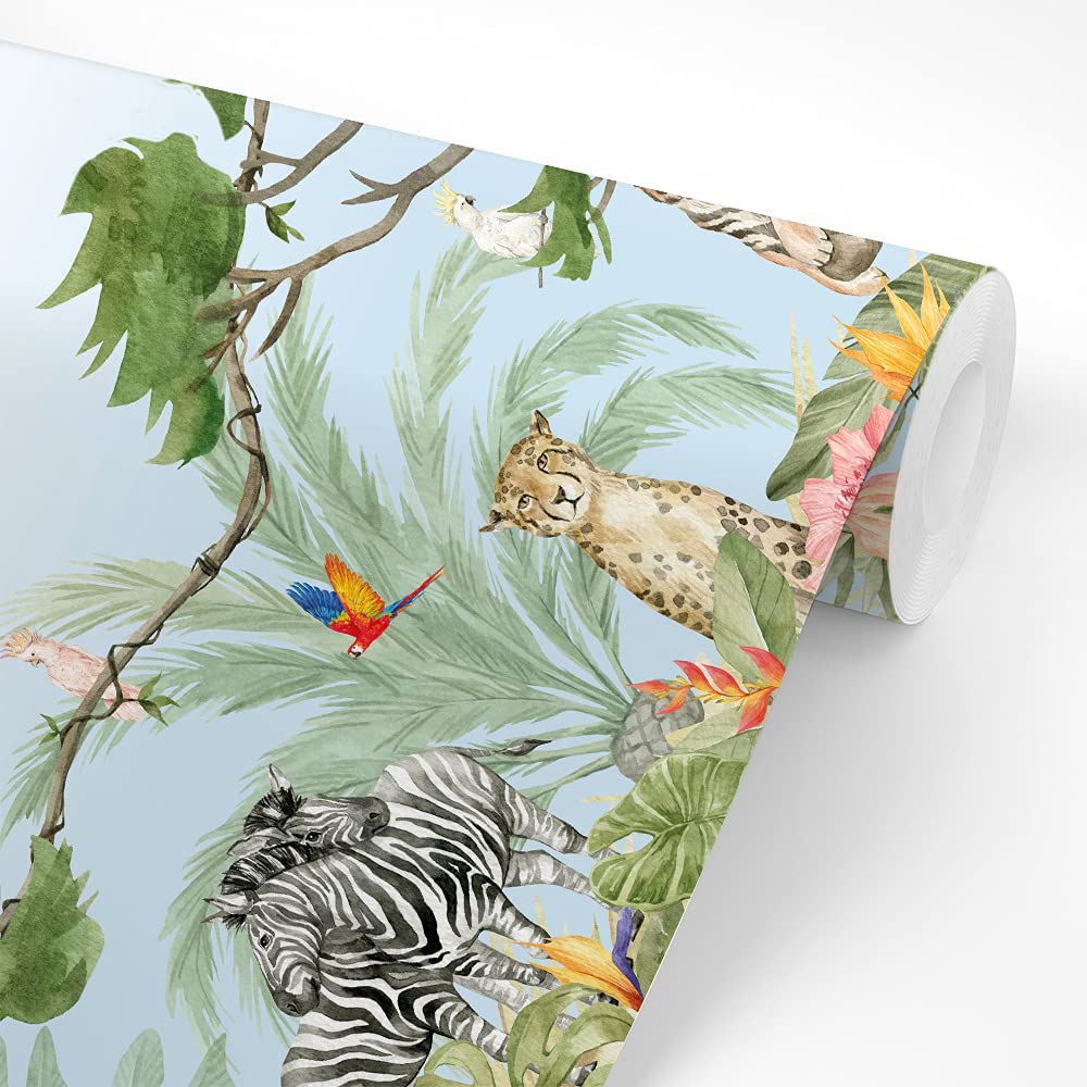 kina - SM0050 Adesivi Murali Fasce per Camerette Bambini - Grafica Savana Greche Protezione e Decorazione Pareti Rivestimento Mobili Tavoli e Armadi 30x130 cm