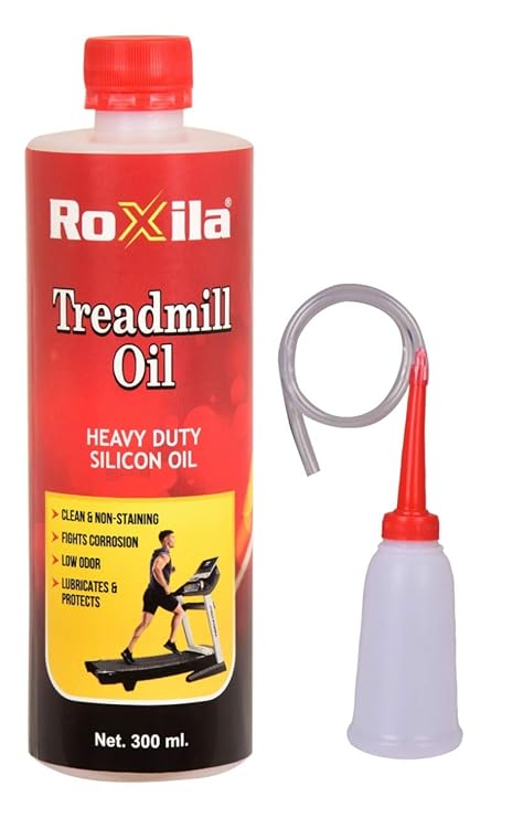 Roxila High Viscosity Pure Silicone Treadmill Lubricant Oil for Belt with Oil Dispenser (300 ml)