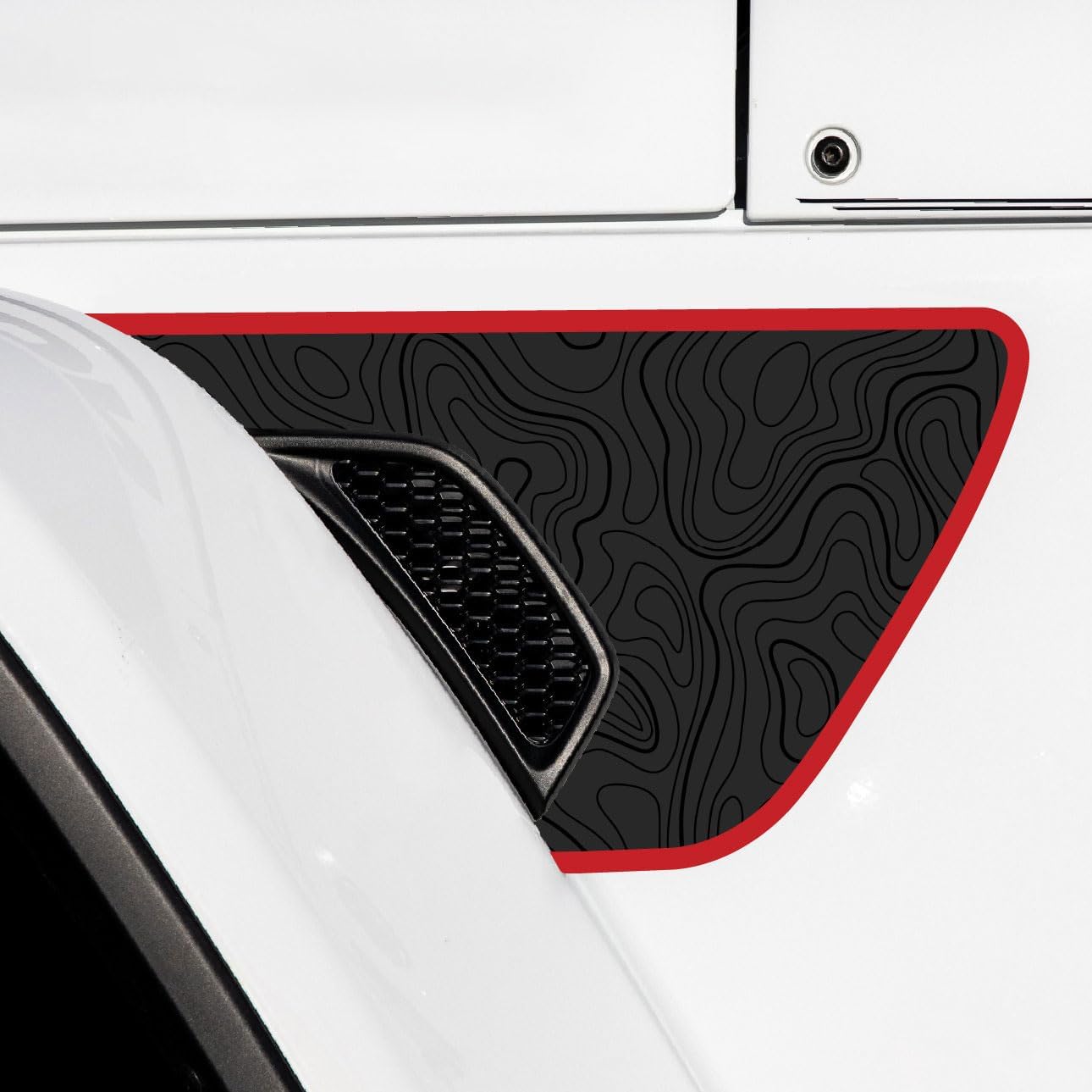 Side Fender Vent Precut Topographical Map Decals Vinyl Stickers