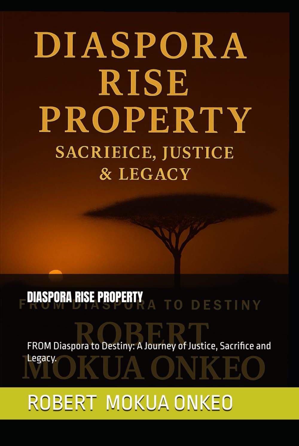 DIASPORA RISE PROPERTY: FROM Diaspora to Destiny: A Journey of Justice, Sacrifice and Legacy.