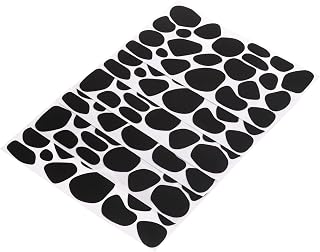 VILLCASE 6 Sheets Adhesive Felt Stickers Small Dalmation Dot Felt Sheets Adhesive Backed Black Felt Fabric Kid Stuff Black Stickers Black Dot Stickers Clothing DIY Craft Felt Pad Black Spot