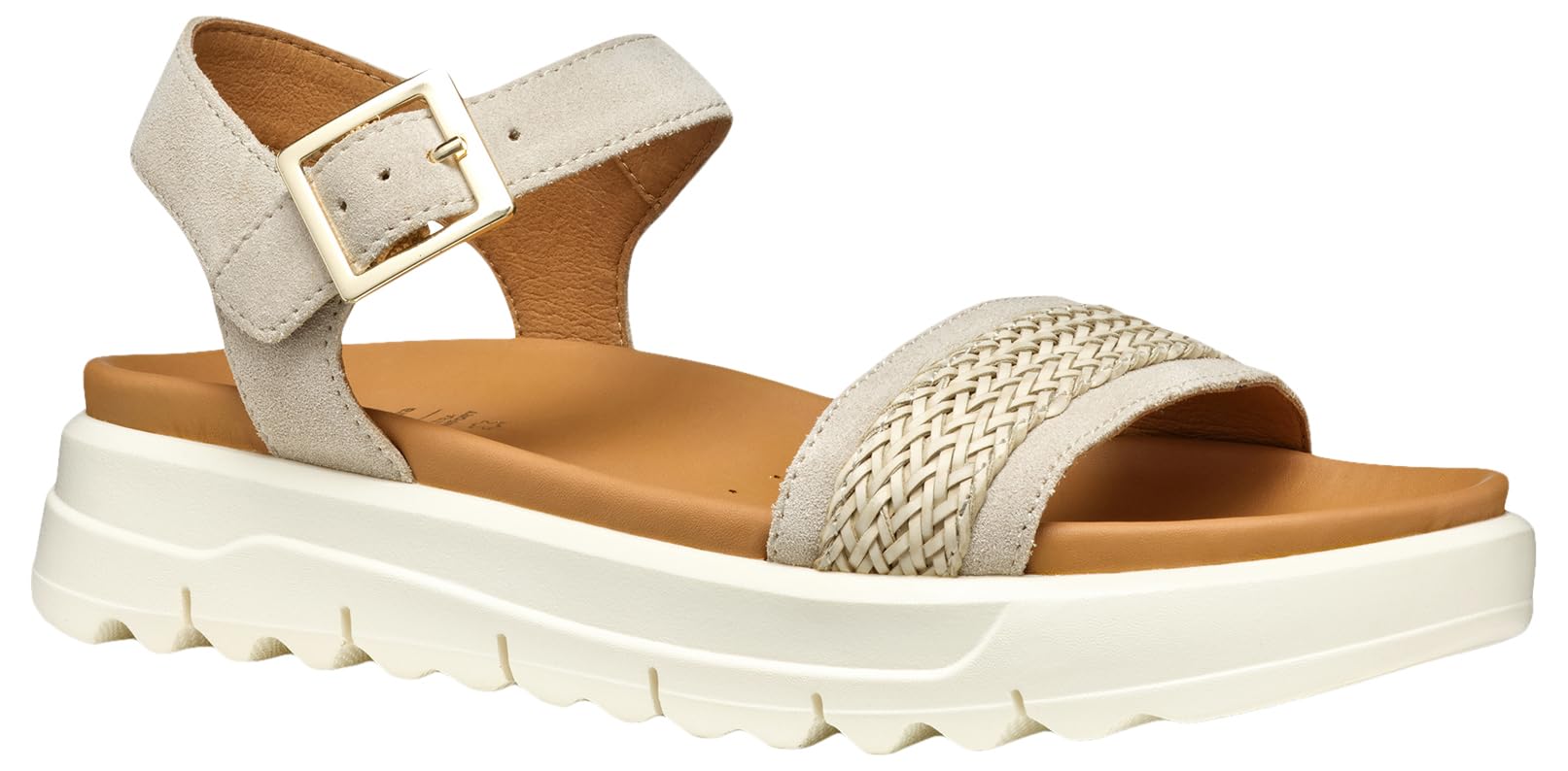Geox Women's D XAND 2.1S C Flat Sandal, Lt Taupe, 7 UK