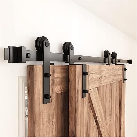 Amazon Com Zekoo 4 Ft 12 Ft Bypass Sliding Barn Door Hardware Kit Single Track Double Wooden Doors Use Flat Track Roller One Piece Rail Low Ceiling 5ft Single Track Bypass Tools Amazon Com Zekoo 4 Ft 12 Ft Bypass Sliding Barn Door Hardware Kit Single Track Double Wooden Doors Use Flat Track Roller One Piece Rail Low Ceiling 5ft Single Track Bypass Tools