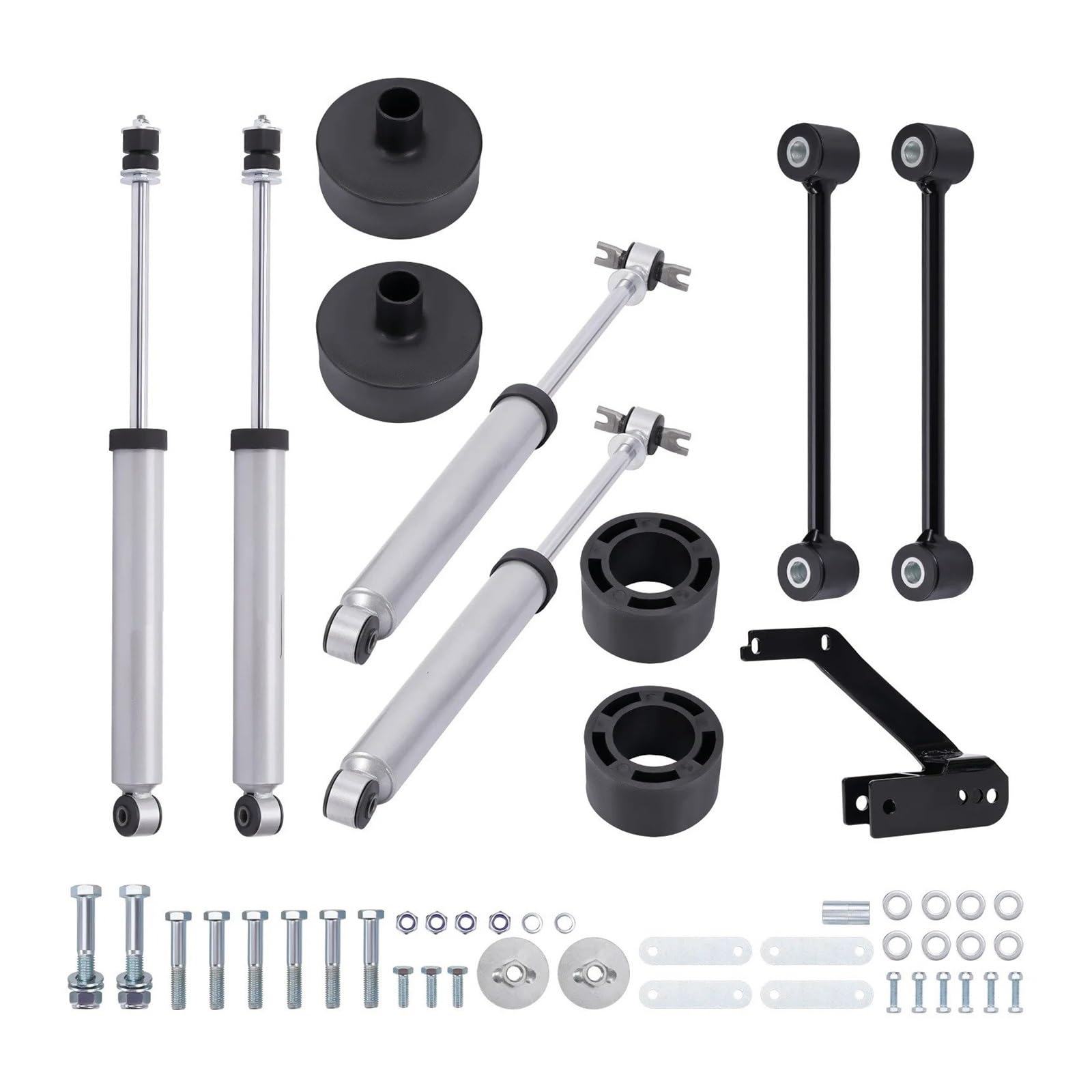 Columna Amortiguador Kit De Elevación Suspensión 2,5 Pulgadas Para Jeep Para Wrangler JK 2007 2008 2009 2010 2011 2012 2013 2014 2015 2016 2017 2018 Con Amortiguadores