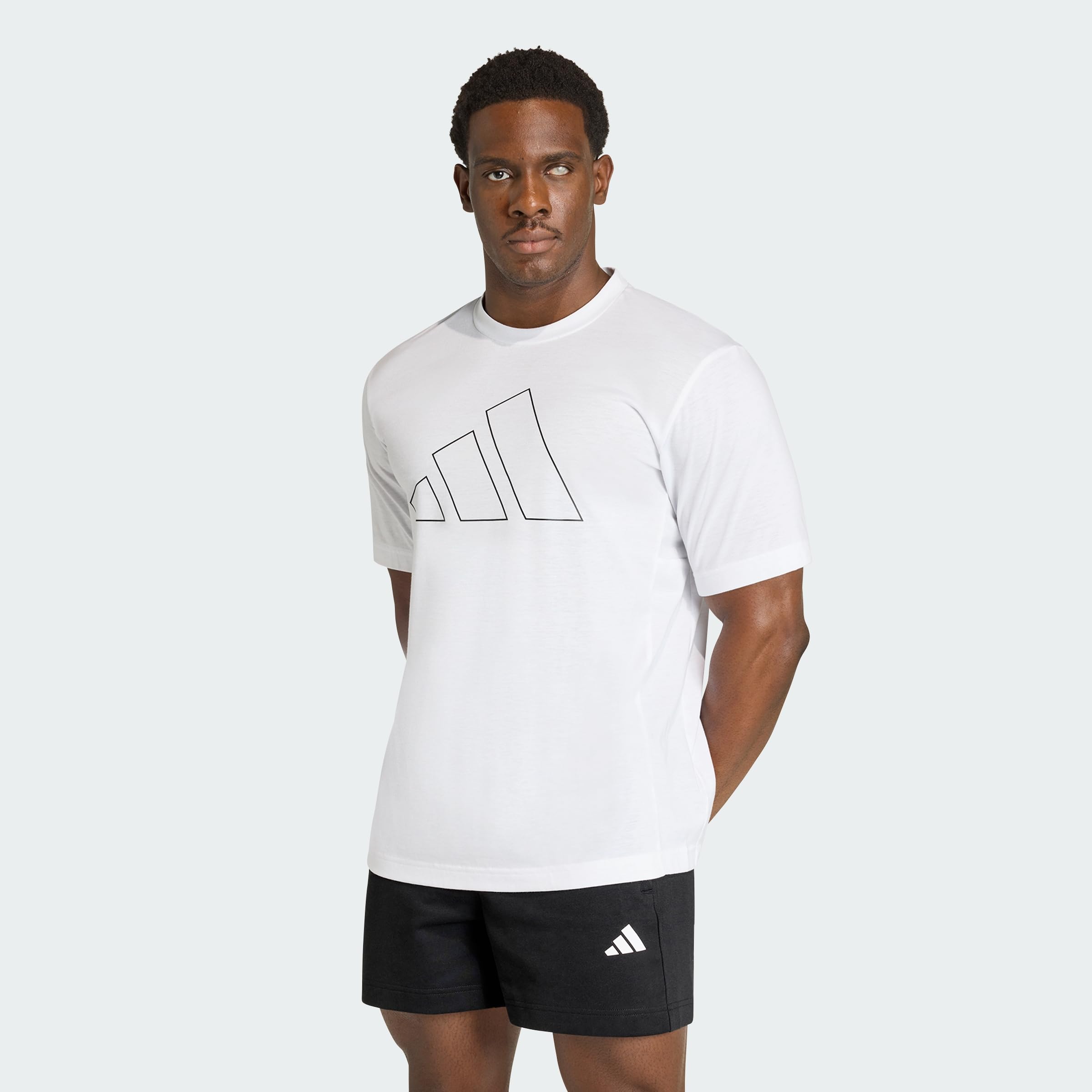 adidas Mens Training Workout Essentials T-Shirt, White, Size S, Men