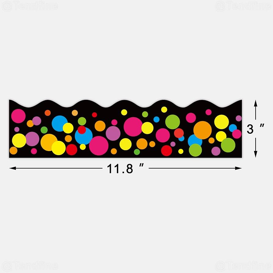 Amazon.com: 72 Feet Rainbow Dots Borders Polka Dots Boarder Black-Colorful Dots Scalloped Border Trim for Classroom Bulletin Board : Office Products amazon-com-72-feet-rainbow-dots-borders-polka-dots-boarder-black-colorful-dots-scalloped-border-trim-for-classroom-bulletin-board-office-products