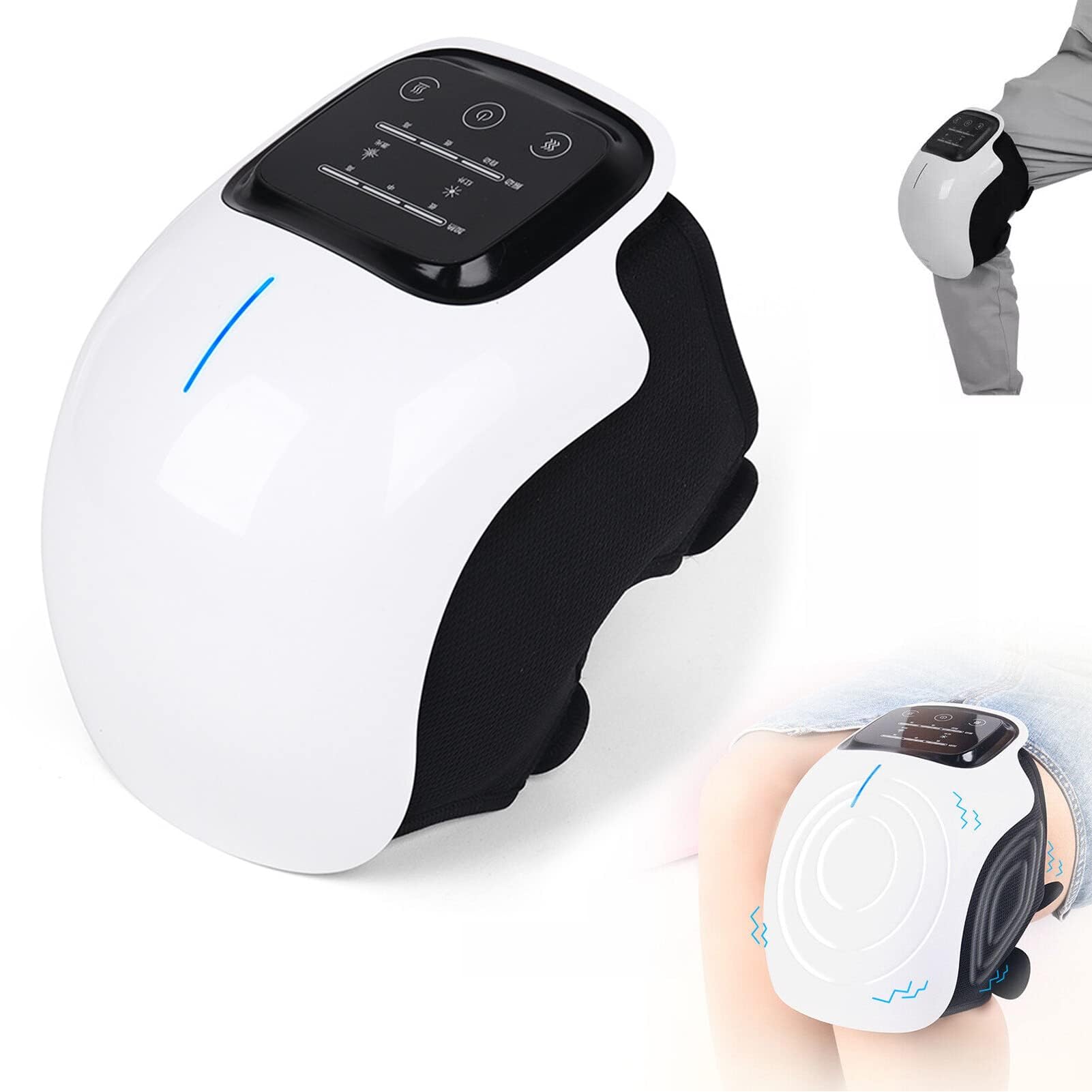 Masajeador de Rodilla con Calefacción Inalámbrica, Pantalla Táctil LED, Máquina de Masaje de Rodilla para Artritis, Alivio Muscular, Relajación de Rodilla, Alivio de Calambres