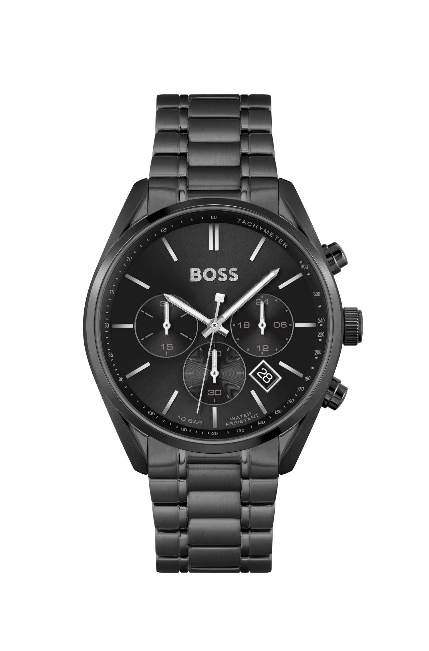 Hugo Boss Stainless Steel Champion Analog Black Dial Mens Watch-1513960, Band Color-Black (B09RQYGFN5) Amazon Price History, Amazon Price Tracker